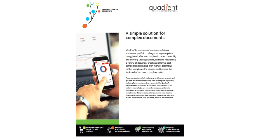Crea documenti interamente connessi e integrati con i tuoi dati Quadient Inspire: una soluzione semplice per comunicazioni complesse
