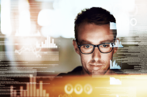 Analytics and graphs surrounding an employee