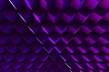 3D minimalist abstract geometric cubes purple