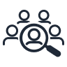 icon - magnifying glass archive traceablity icon - magnifying glass archive traceablity