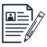 Icon - Blatt mit Bleistift