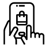 icon showing mobile shopping