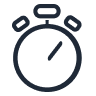 icon of a clock with one arrow icon of a clock with one arrow
