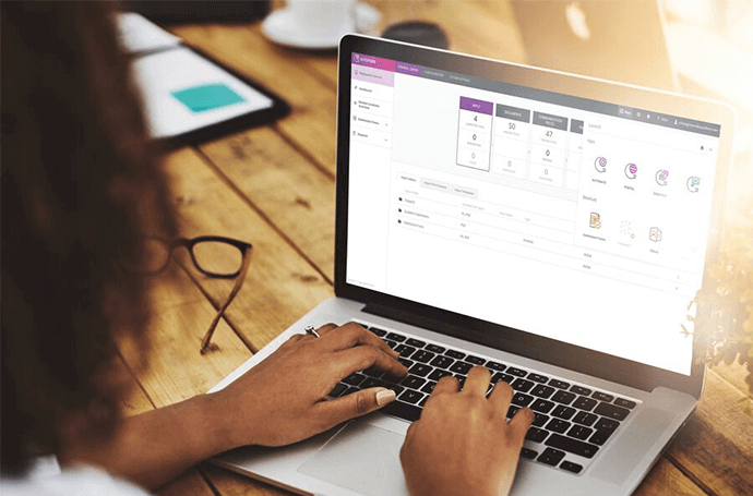 woman using impress platform