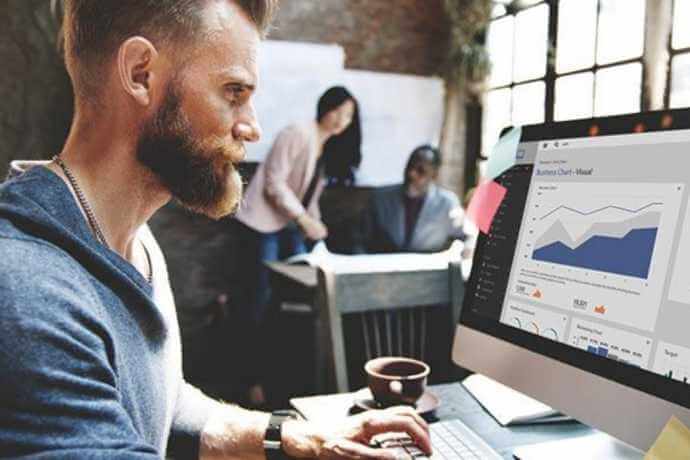 Employee on Computer