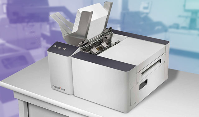 an image of a digital printer and addressing equipment