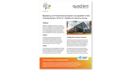Hospital uses Quadient’s Web Tracking System case study front cover