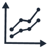 an icon of a graph an icon of a graph