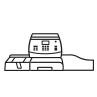 icon showing a franking machine