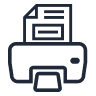 Icon - Drucker mit Dokument Icon - Drucker mit Dokument