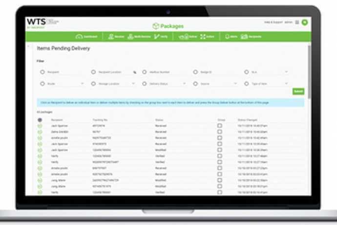Web tracking software on a laptop screen