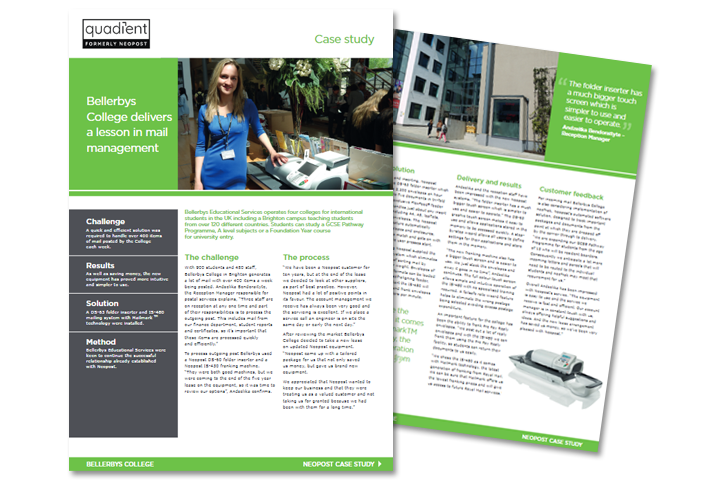 Bellerbys College Delivers a Lesson in Mail Management Case Study Cover