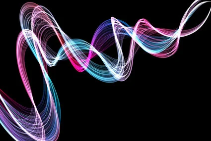 Abstract swirly lines black background