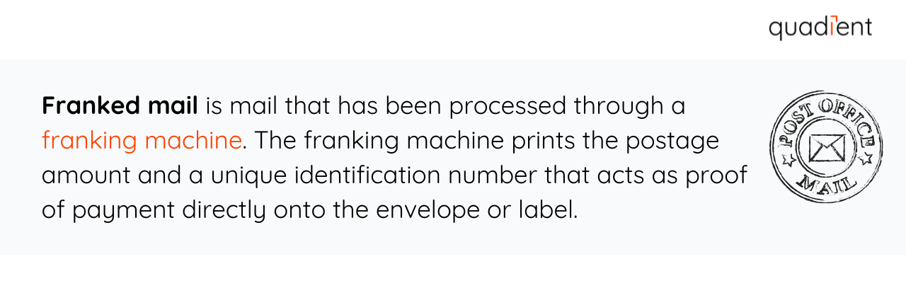 franked mail defition