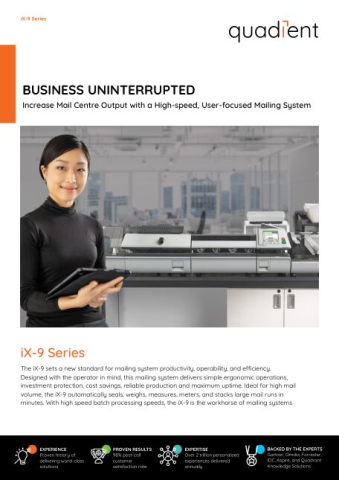 iX-9 Series mailing system